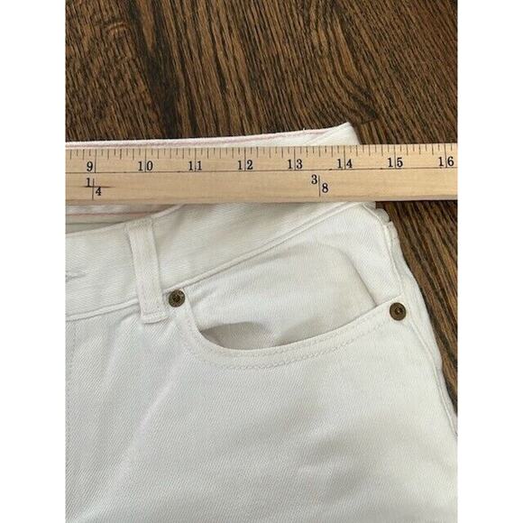 Lilly Pulitzer Main Line Straight Leg Jeans Mid Rise Pockets Denim White Size 4 - Picture 6 of 15